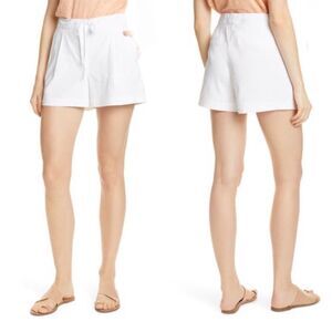 Nordstrom Signature Linen Blend White Shorts 12